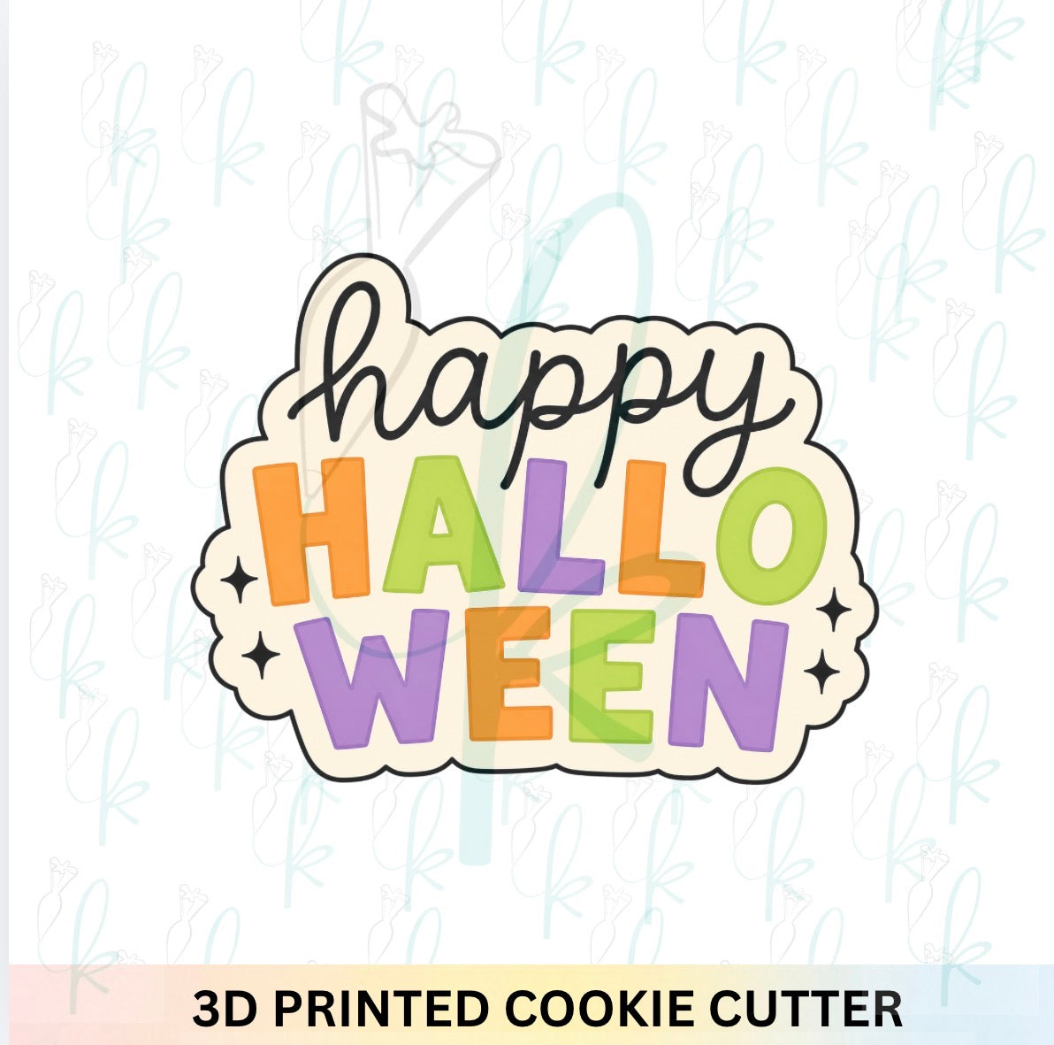 Happy Halloween Plaque 2 Cookie Cutter