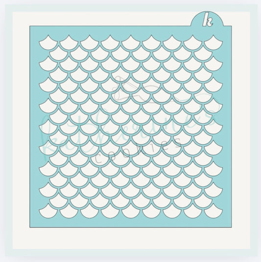 Mermaid Scales Cookie Stencil