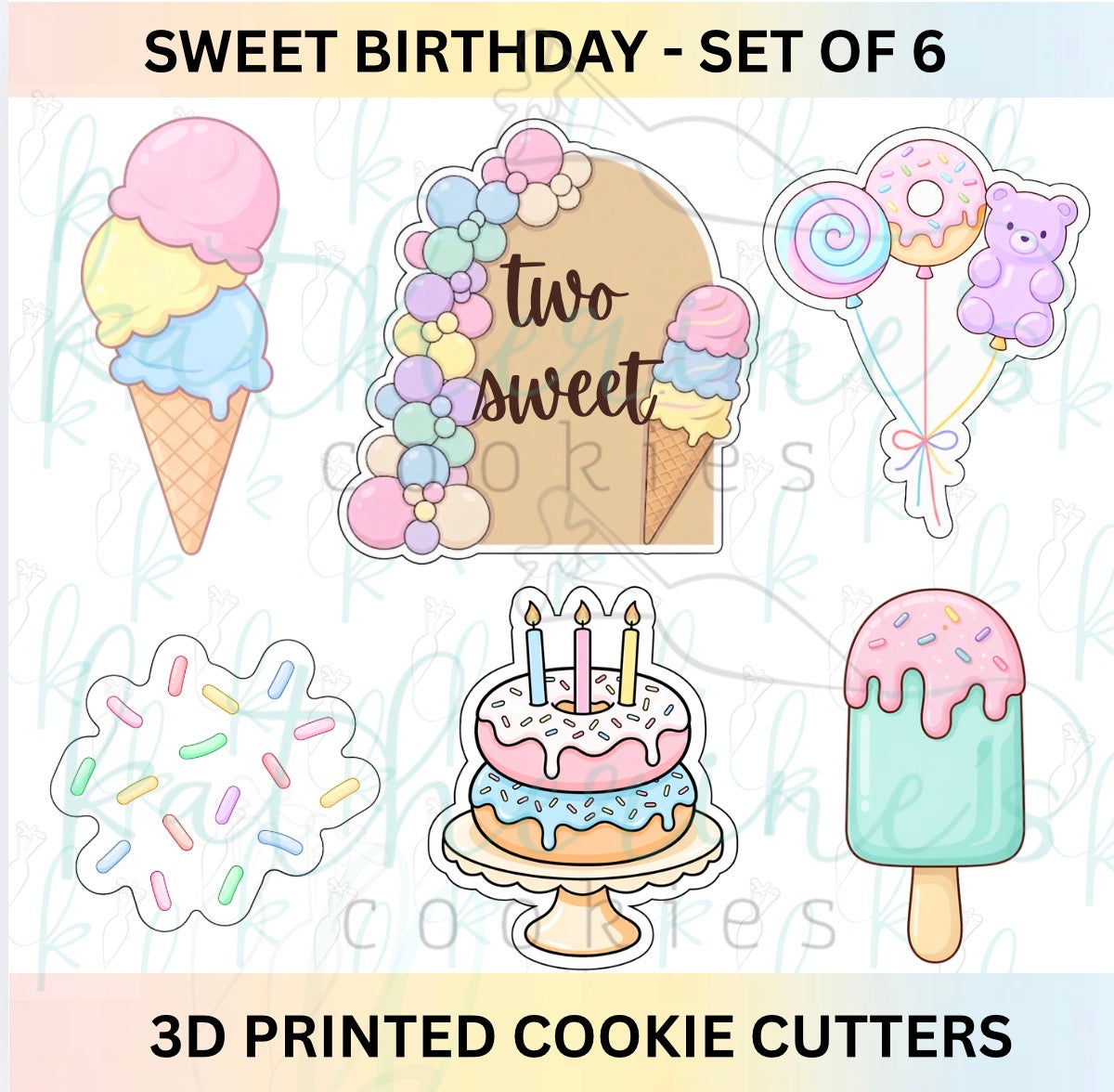 Sweet Birthday Set of 6 Cookie Cutters