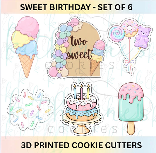 Sweet Birthday Set of 6 Cookie Cutters