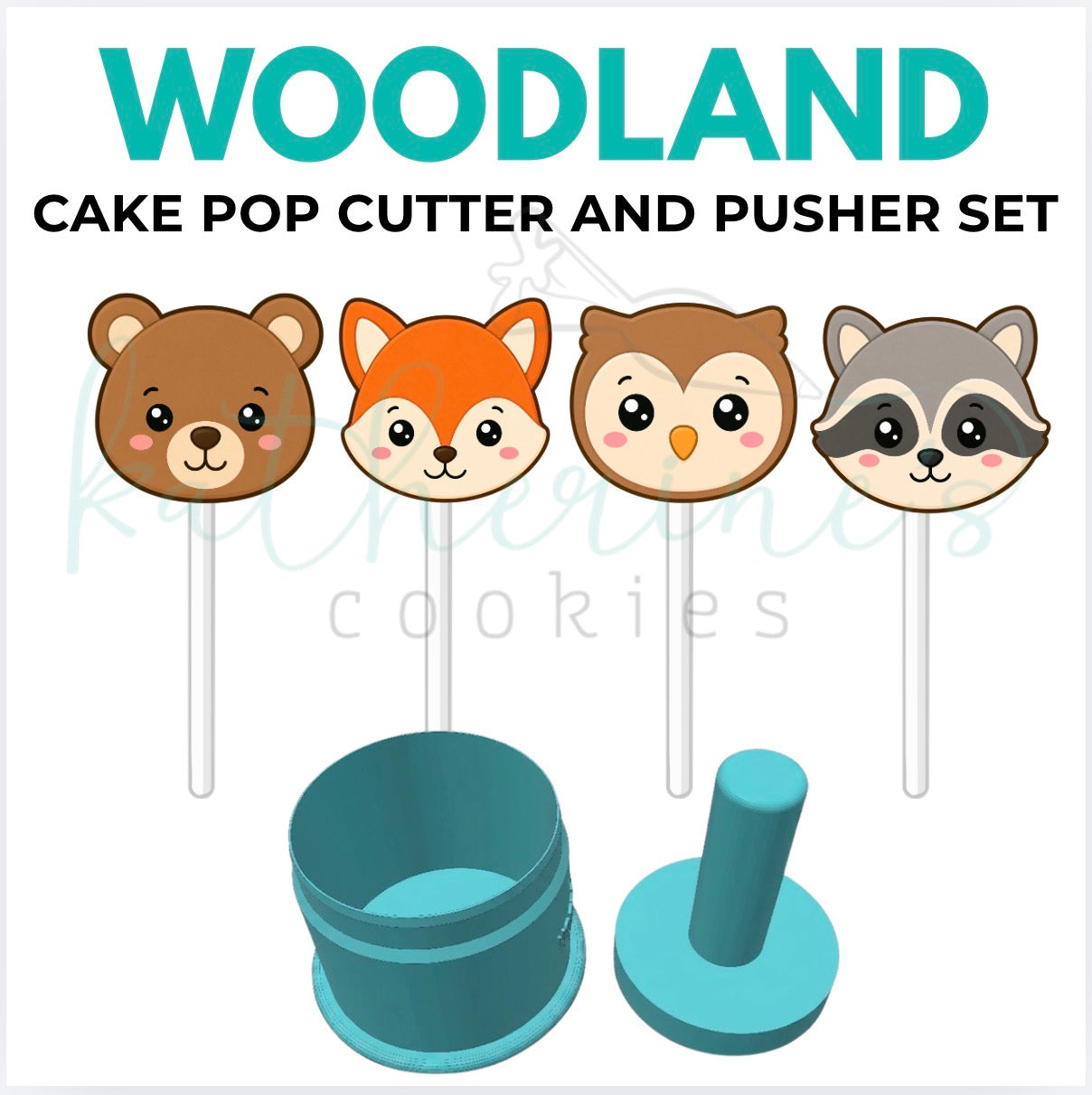 Woodland Set - Cake Pop Cutters and Pushers