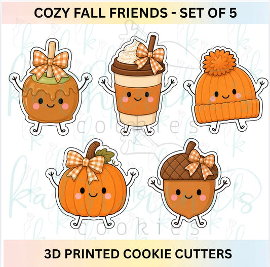 Cozy Fall Friends - Set of 5 Cookie Cutters