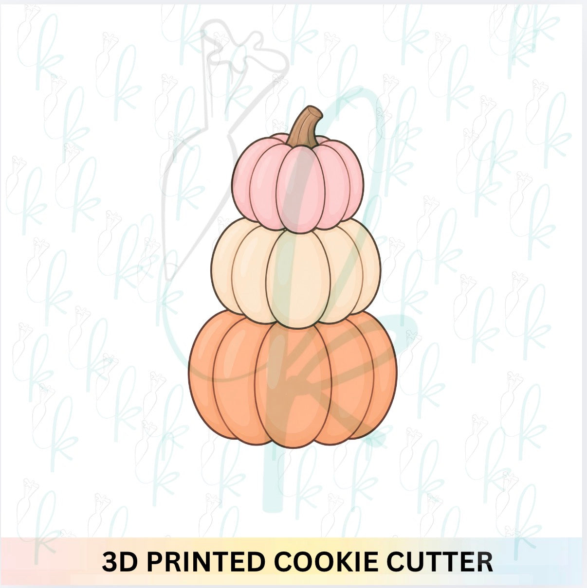 Three Pumpkins Stack Cookie Cutter