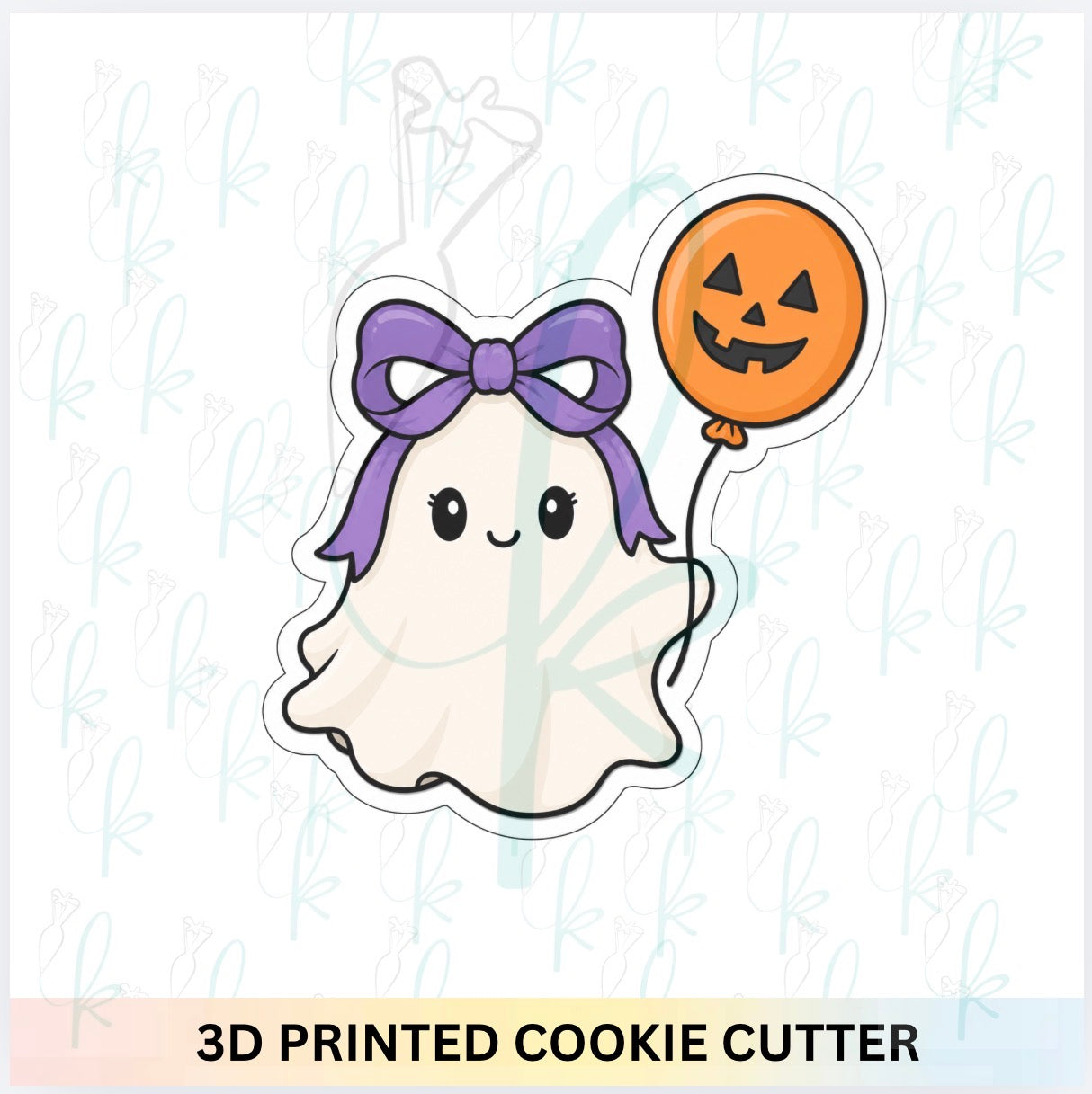 Coquette Ghost with Balloon Cookie Cutter