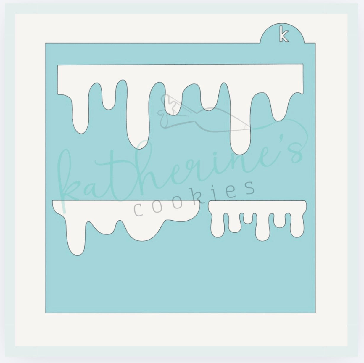 Icing Drip Cookie Stencil
