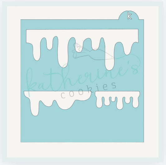 Icing Drip Cookie Stencil