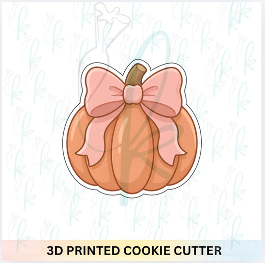 Coquette Bow Pumpkin Cookie Cutter