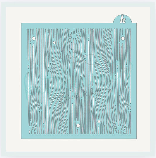 Wood Grain Pattern Cookie Stencil