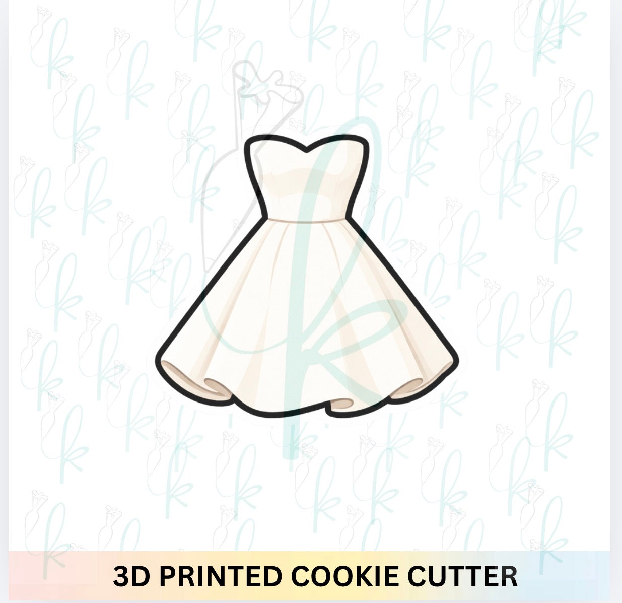 Mini Wedding Dress Cookie Cutter