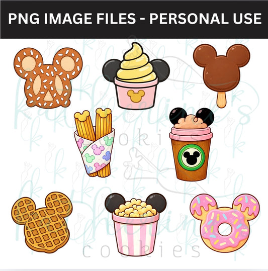 Magical Park Treats PNG Images - set of 8