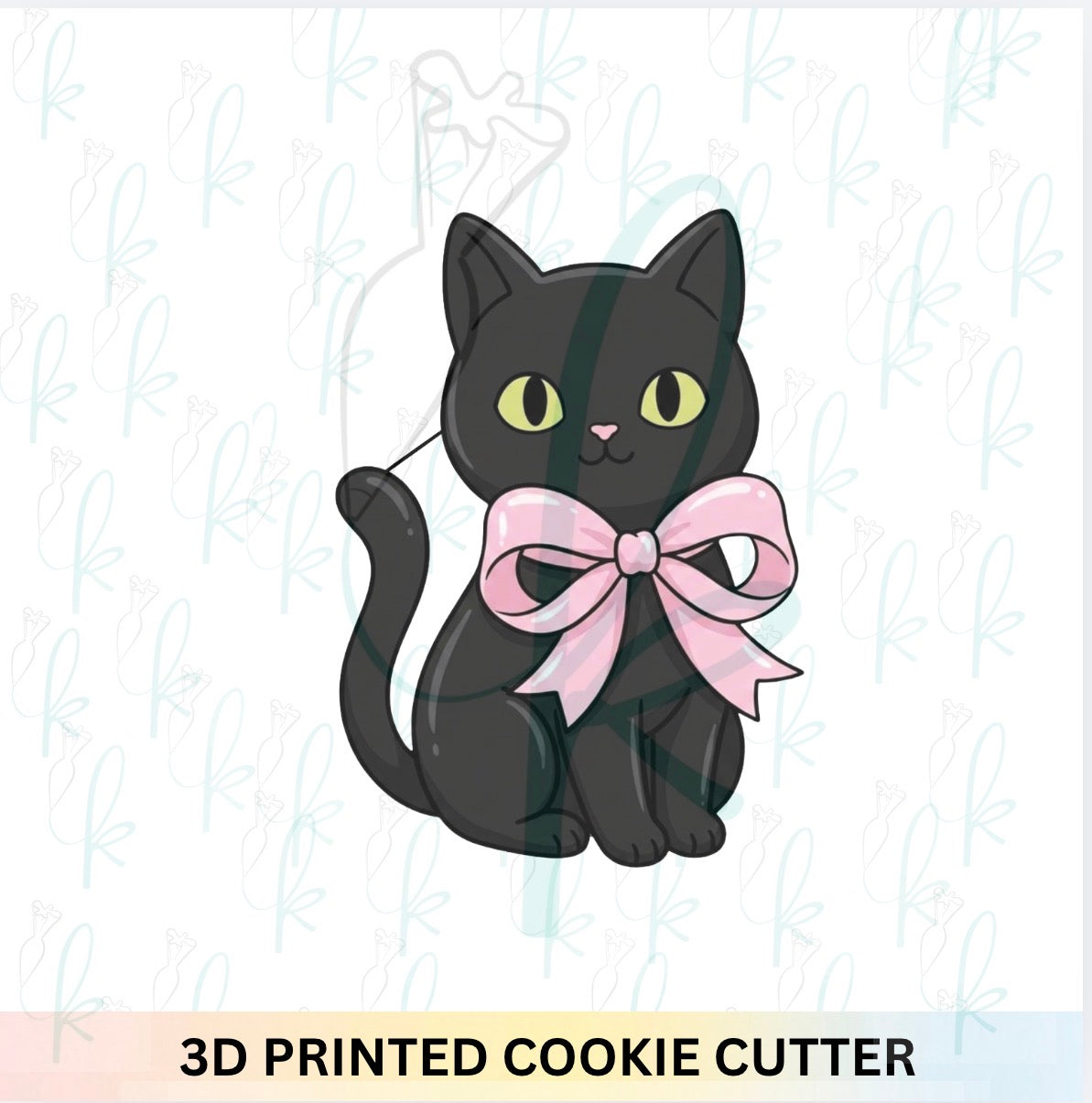 Coquette Black Cat Cookie Cutter