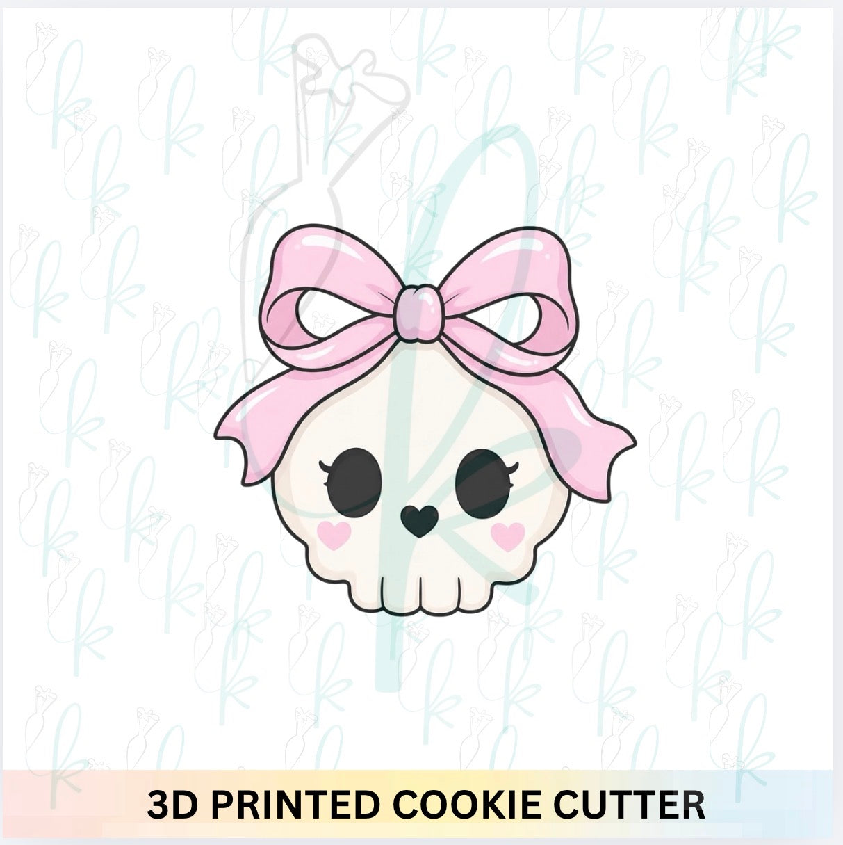 Coquette Skull Cookie Cutter