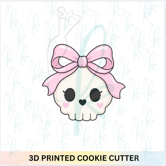 Coquette Skull Cookie Cutter