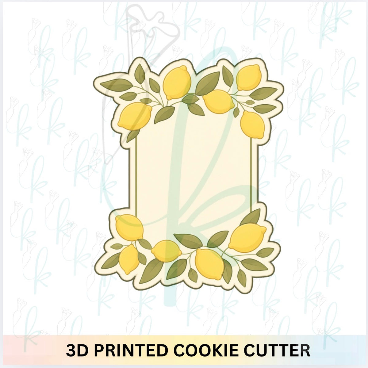 Rectangle Lemon Plaque Cookie Cutter
