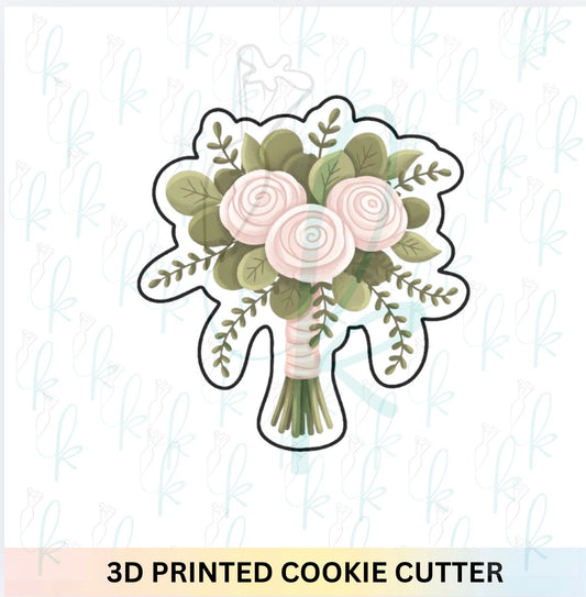 Modern Wedding Bouquet Cookie Cutter
