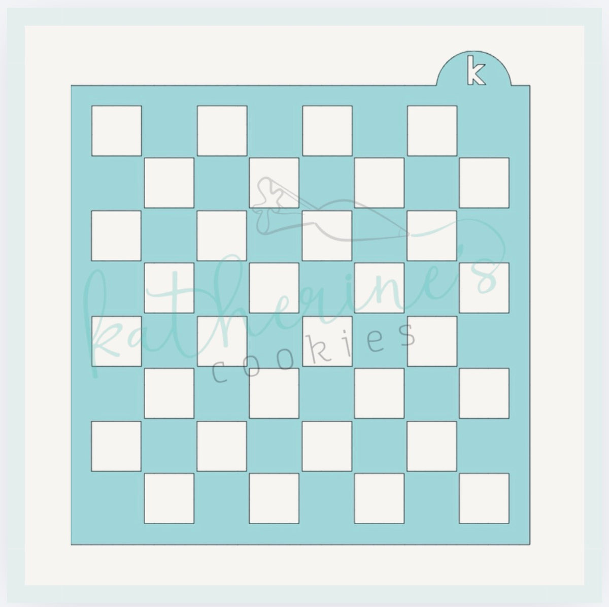 Checkered Pattern Cookie Stencil