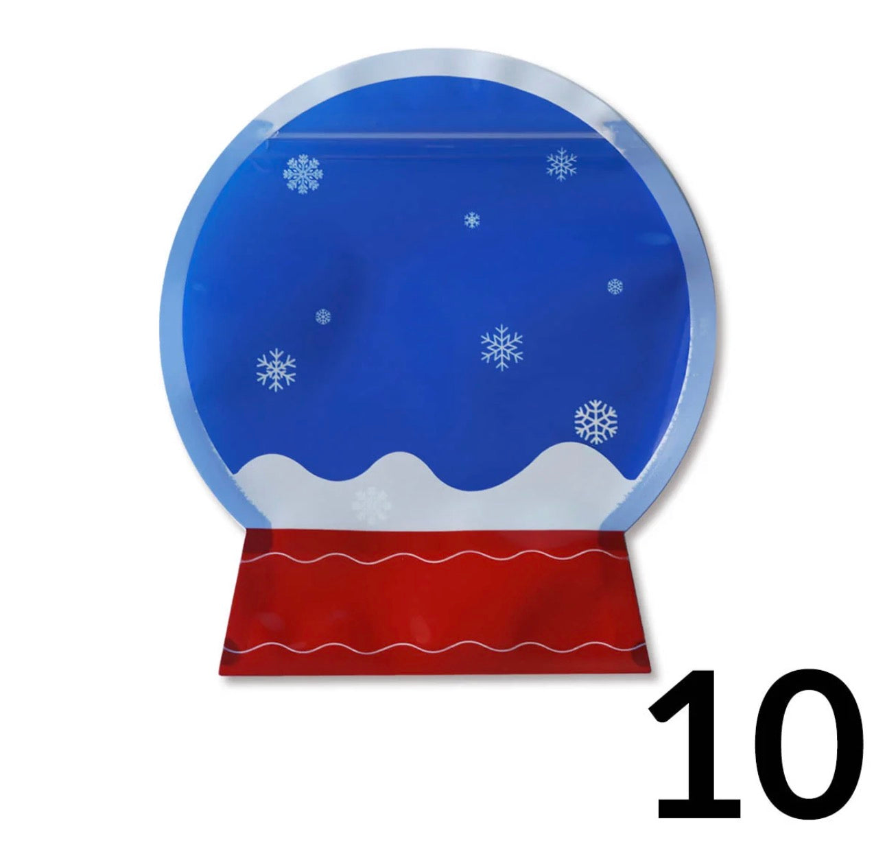 Snow Globe Cookie Bag | Cookie Countess Cookie Packaging Bags | Set of 10 Bags