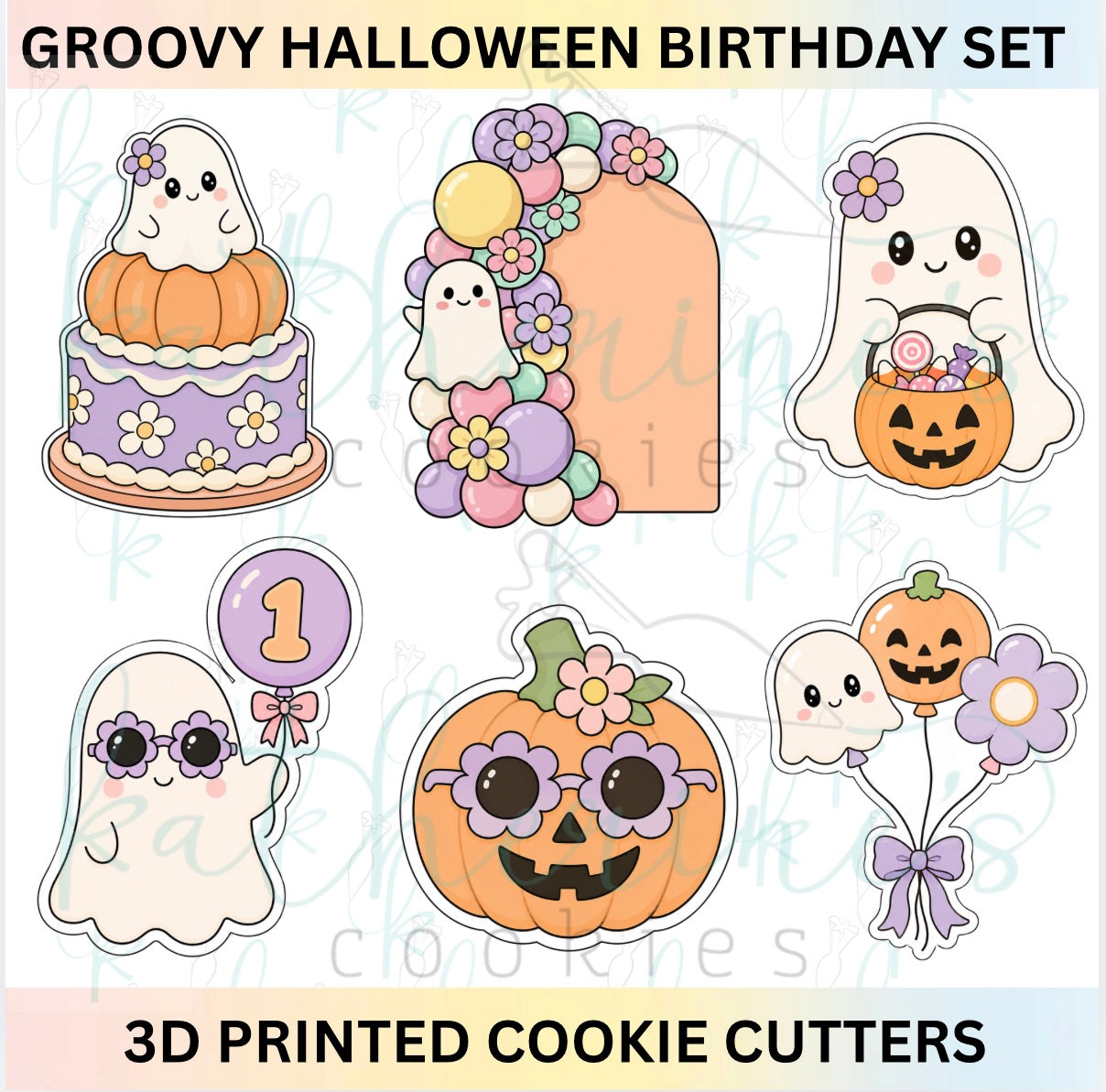 Groovy Halloween Birthday - Set of 6 Cookie Cutters (Copy)