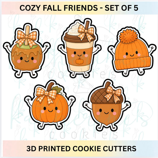 Cozy Fall Friends - Set of 5 Cookie Cutters