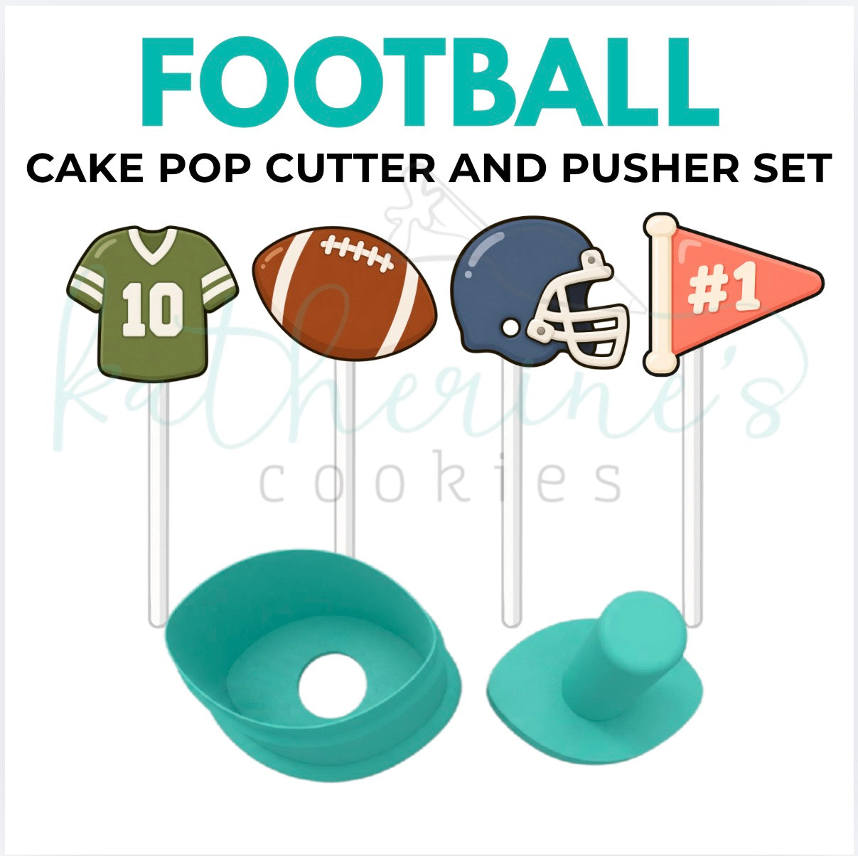 Football Set - Cake Pop Cutters and Pushers