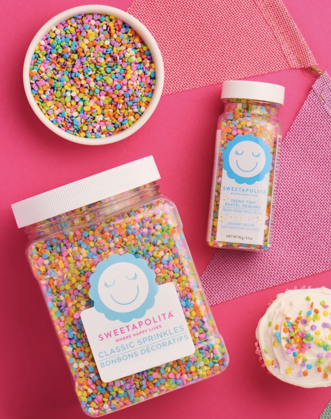 Sweetapolita Teeny Tiny Pastel Sequins, 4 oz