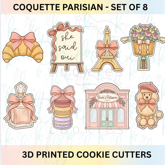 Coquette Parisian - Set of 8 Cookie Cutters