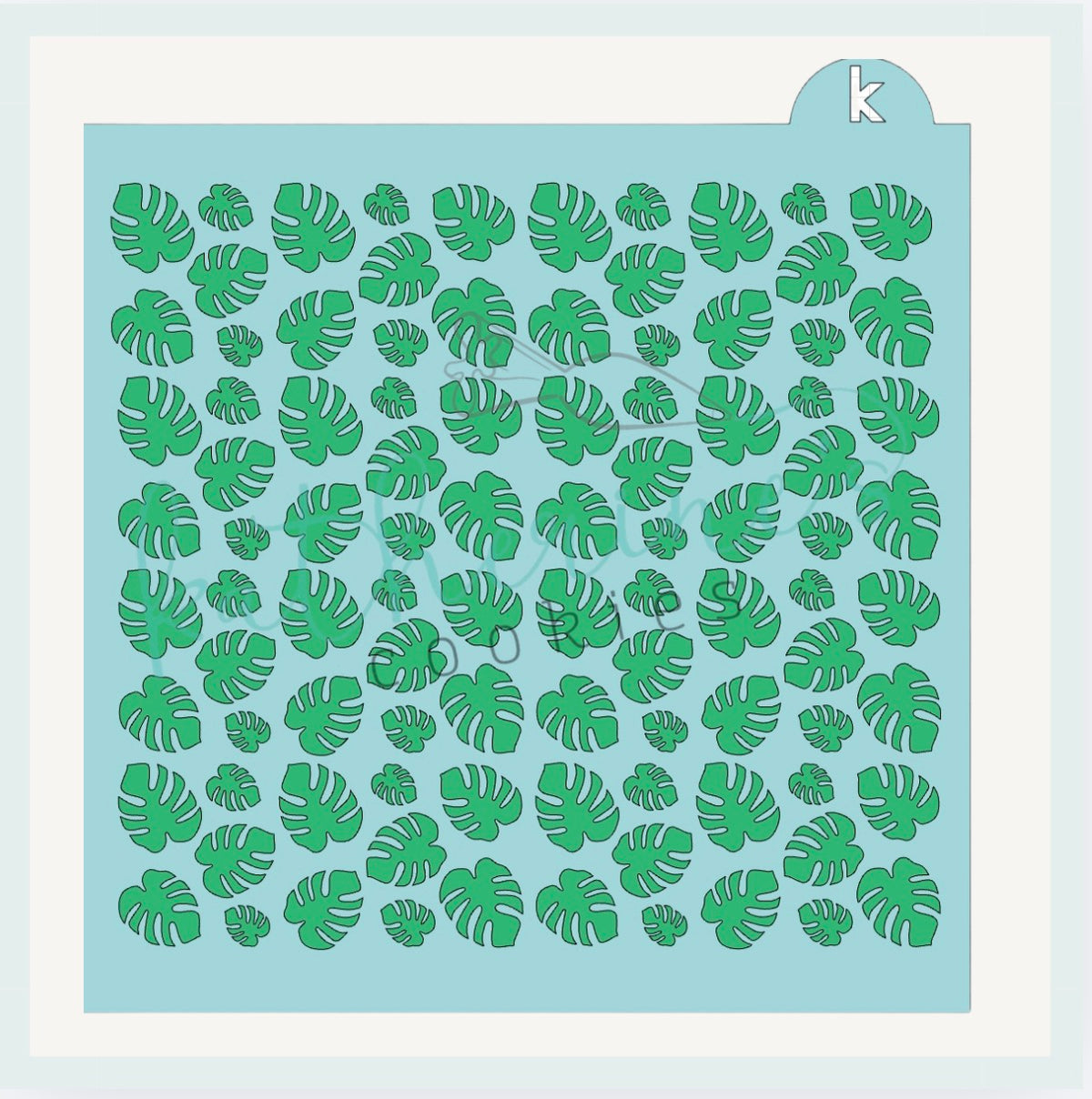 Tropical Jungle Leaves Cookie Stencil