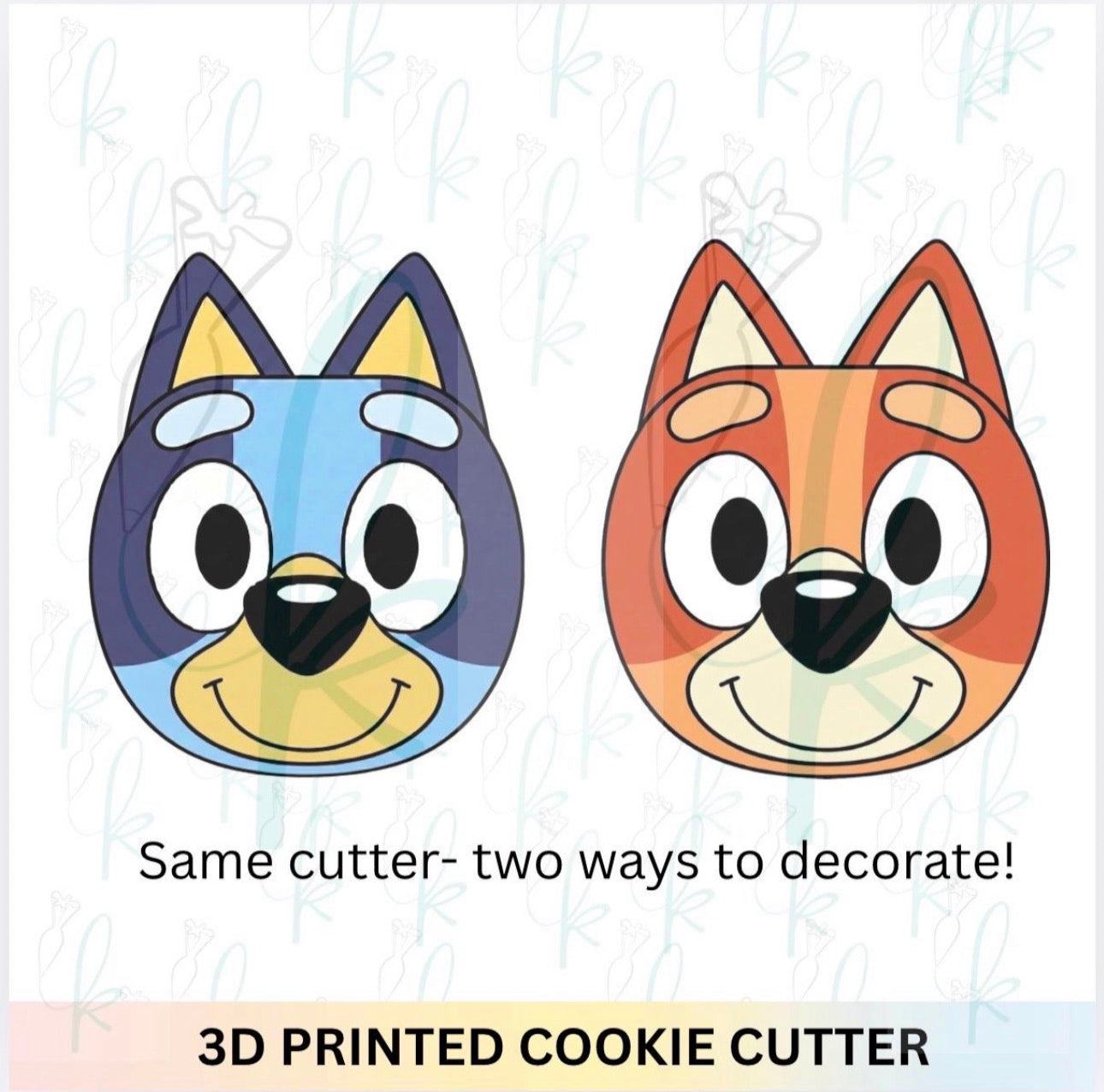 Blue and Red Dog Face Cookie Cutter