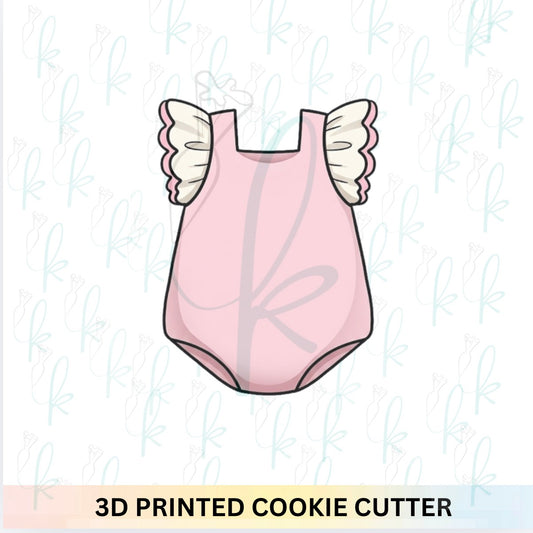 Ruffled Sleeve Baby Onesie Cookie Cutter