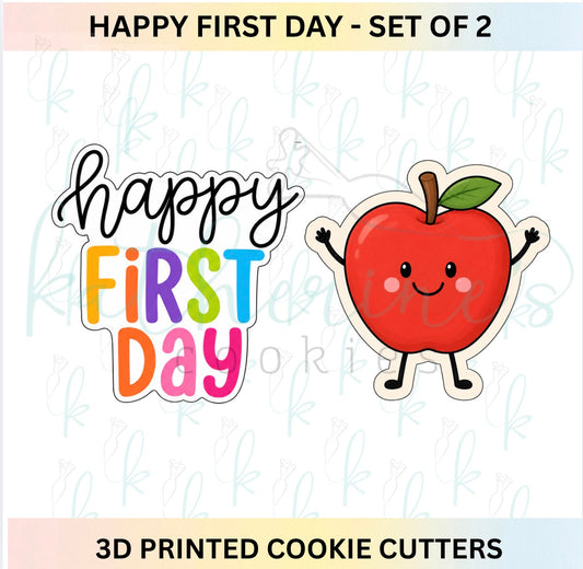 Happy First Day Set of 2 Cookie Cutters