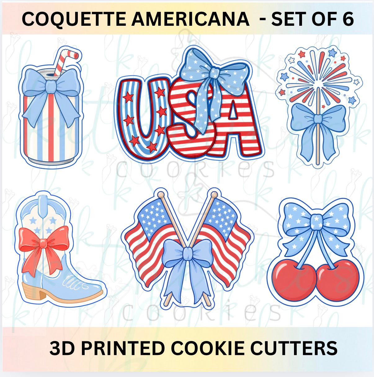Coquette Americana - Set of 6 Cookie Cutters