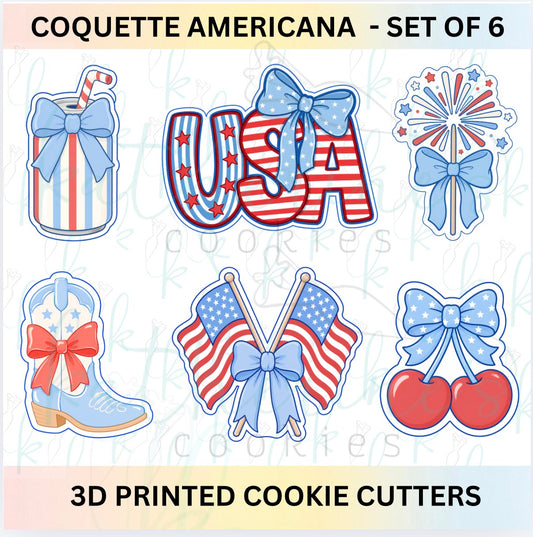 Coquette Americana - Set of 6 Cookie Cutters