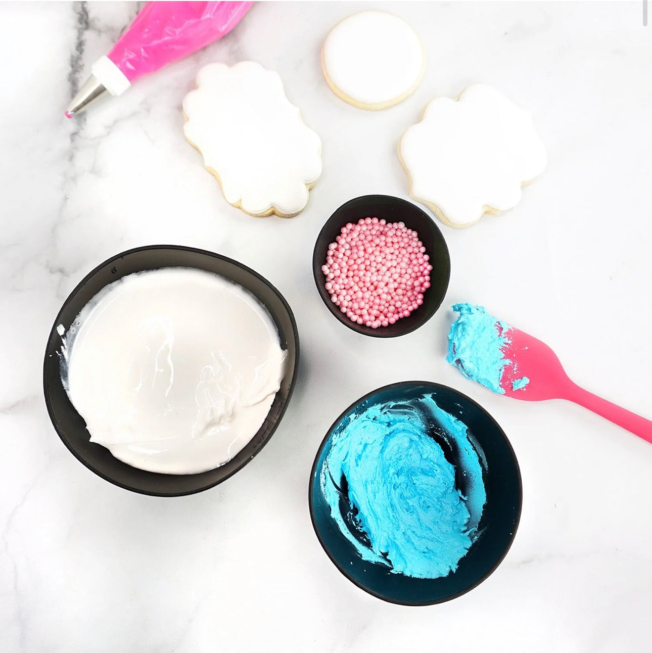 Mini Silicone Bowl Set of 3 | Cookie Countess | Small Silicone Icing Bowls