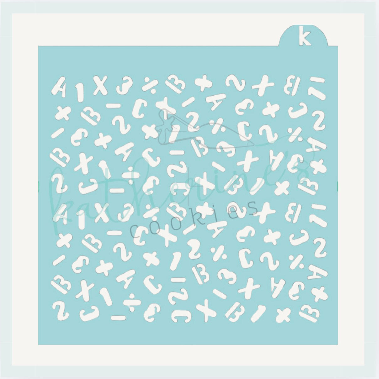 School Pattern Cookie Stencil