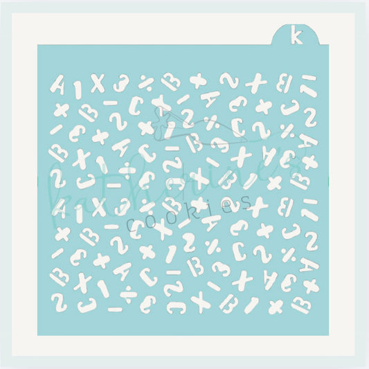 School Pattern Cookie Stencil