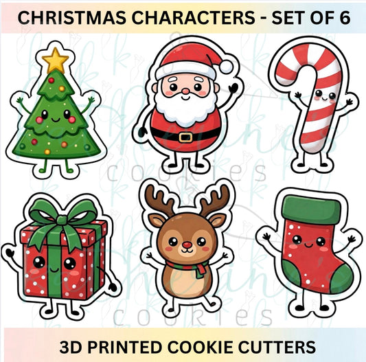 Christmas Characters - set of 6 Cookie Cutters