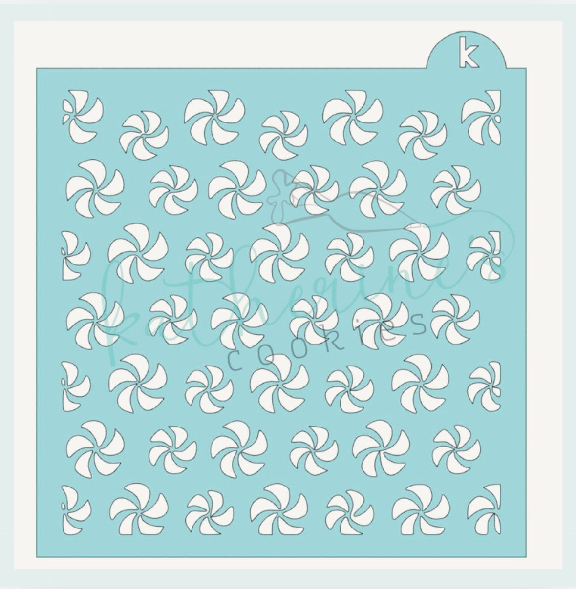 Peppermint Candy Pattern Cookie Stencil
