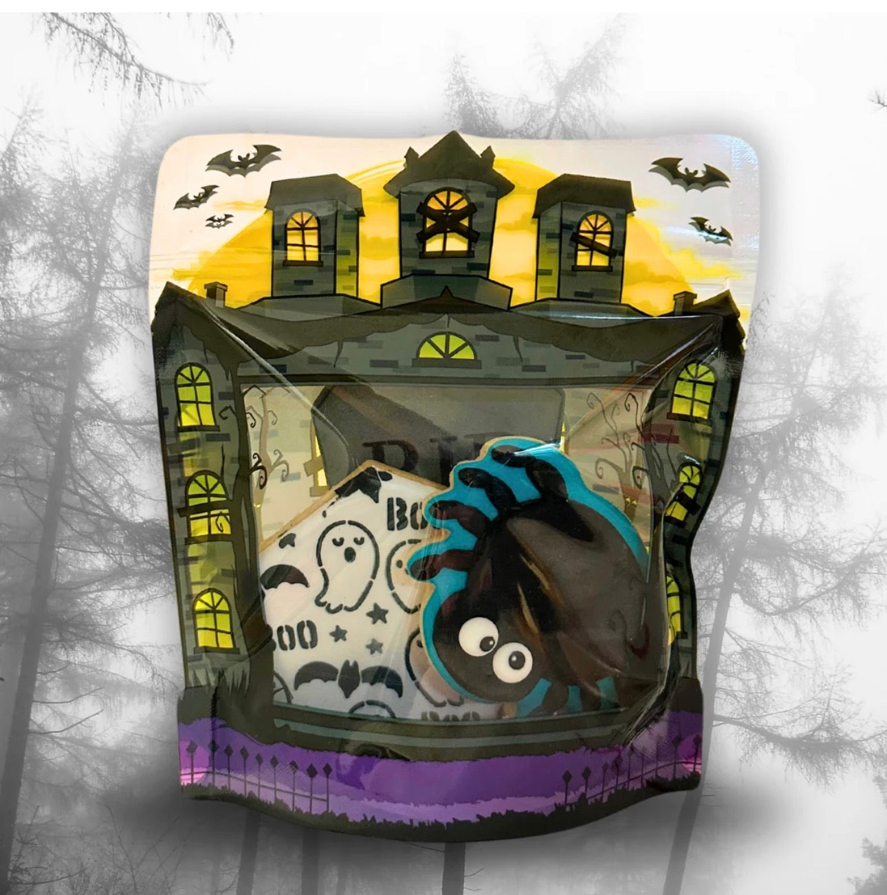 Haunted House Cookie Bag | Cookie Countess Halloween Cookie Packaging Bags | Set of 10 Bags