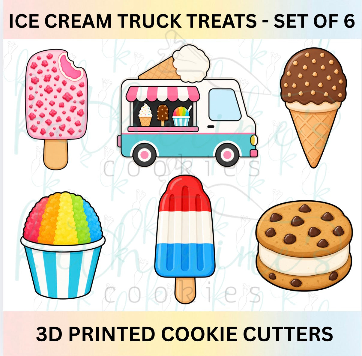 Ice Cream Truck Treats Set of 6 Cookie Cutters