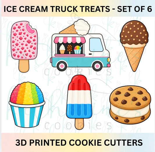 Ice Cream Truck Treats Set of 6 Cookie Cutters