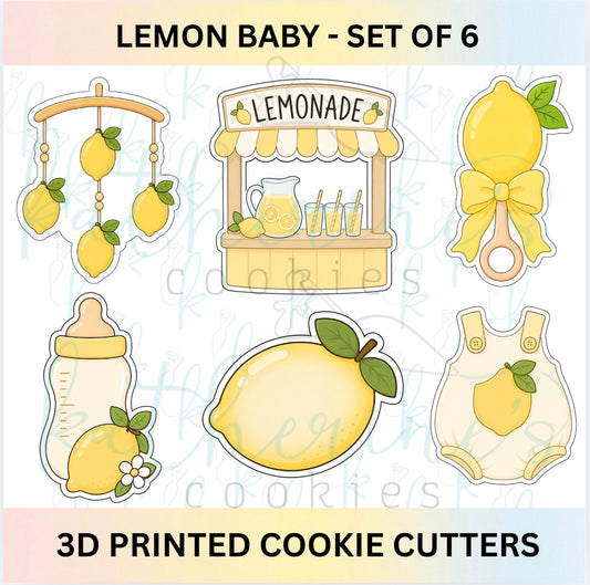 Lemon Baby Shower - Set of 6 Cookie Cutters