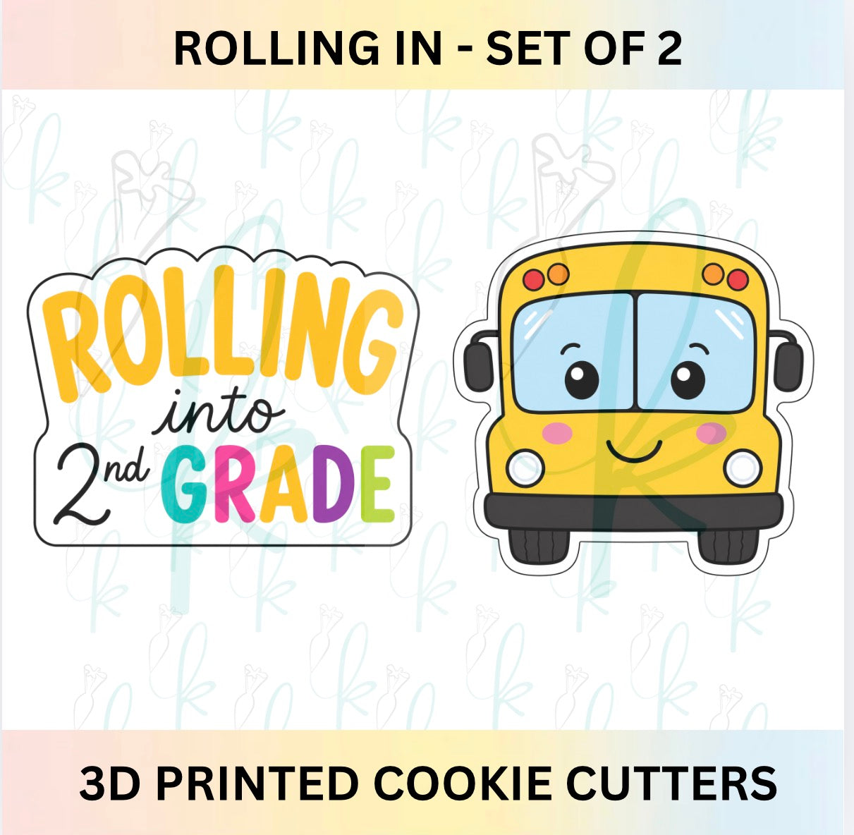 Rolling In - School Bus Set of 2 Cookie Cutters