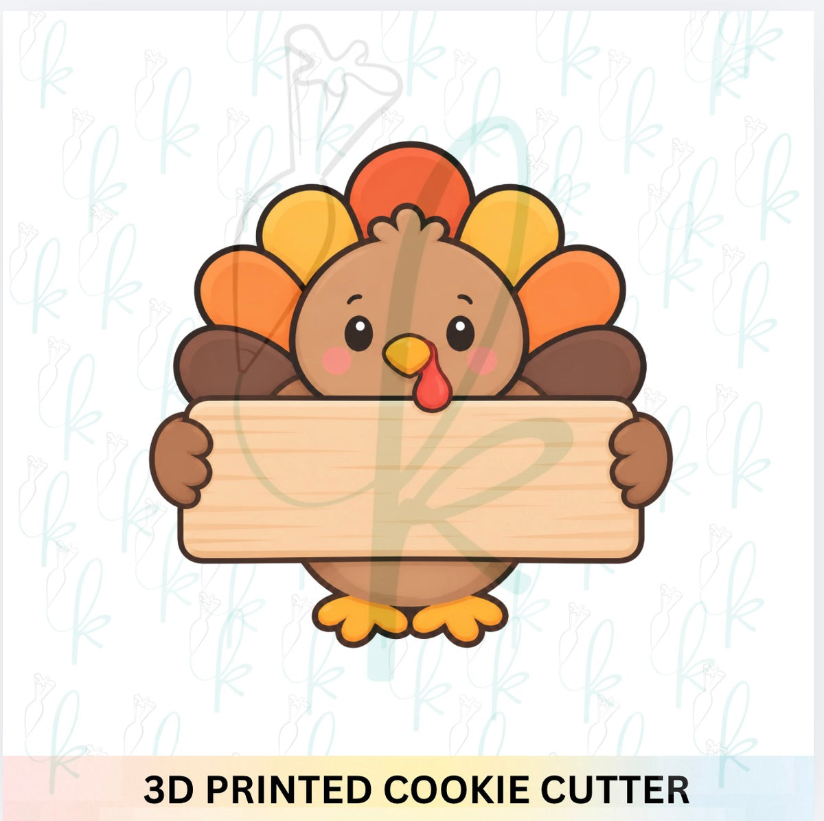 Standing Turkey Plaque Cookie Cutter