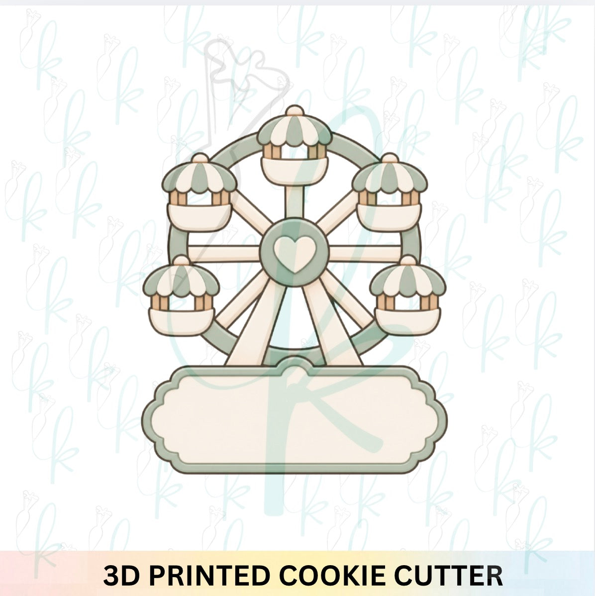 Ferris Wheel Plaque Cookie Cutter