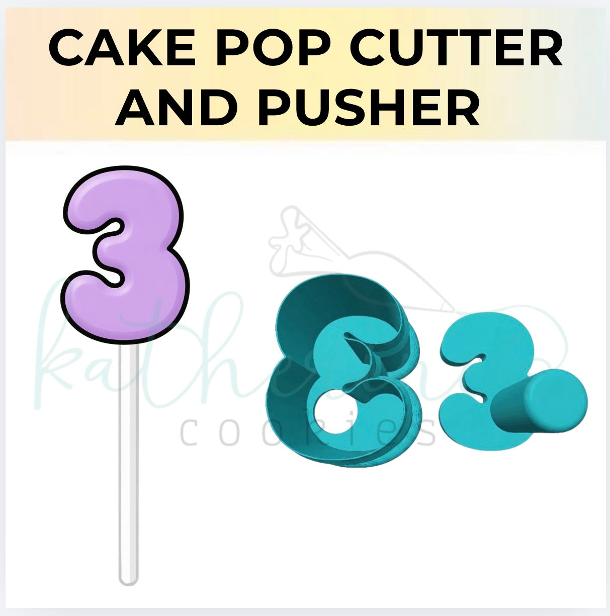 Number 3 - Cake Pop Cutter and Pusher