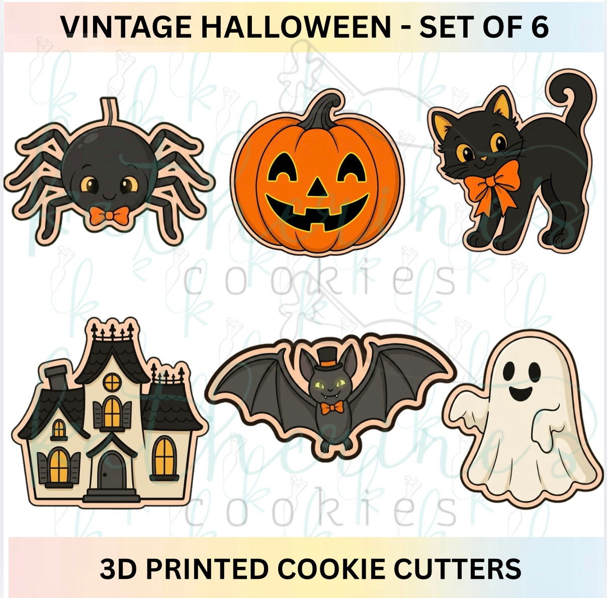 Vintage Halloween - Set of 6 Cookie Cutters