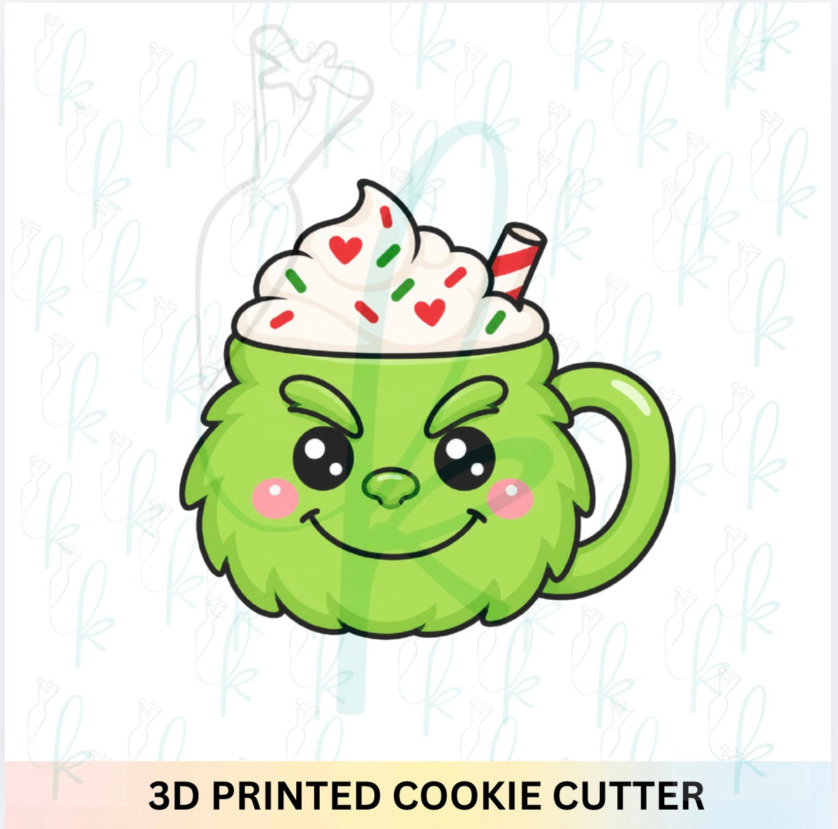 Green Santa Mug Cookie Cutter