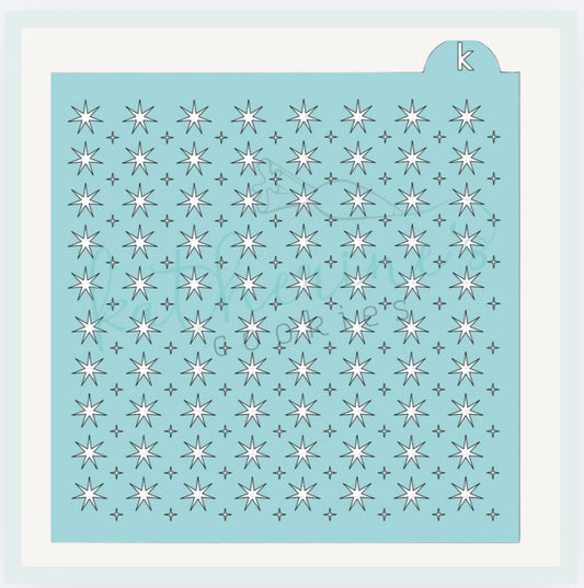 Sparkling Stars Pattern Cookie Stencil