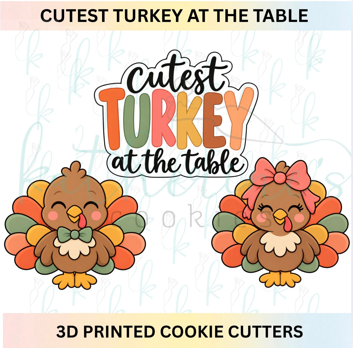 Cutest Turkey at the Table Cookie Cutters