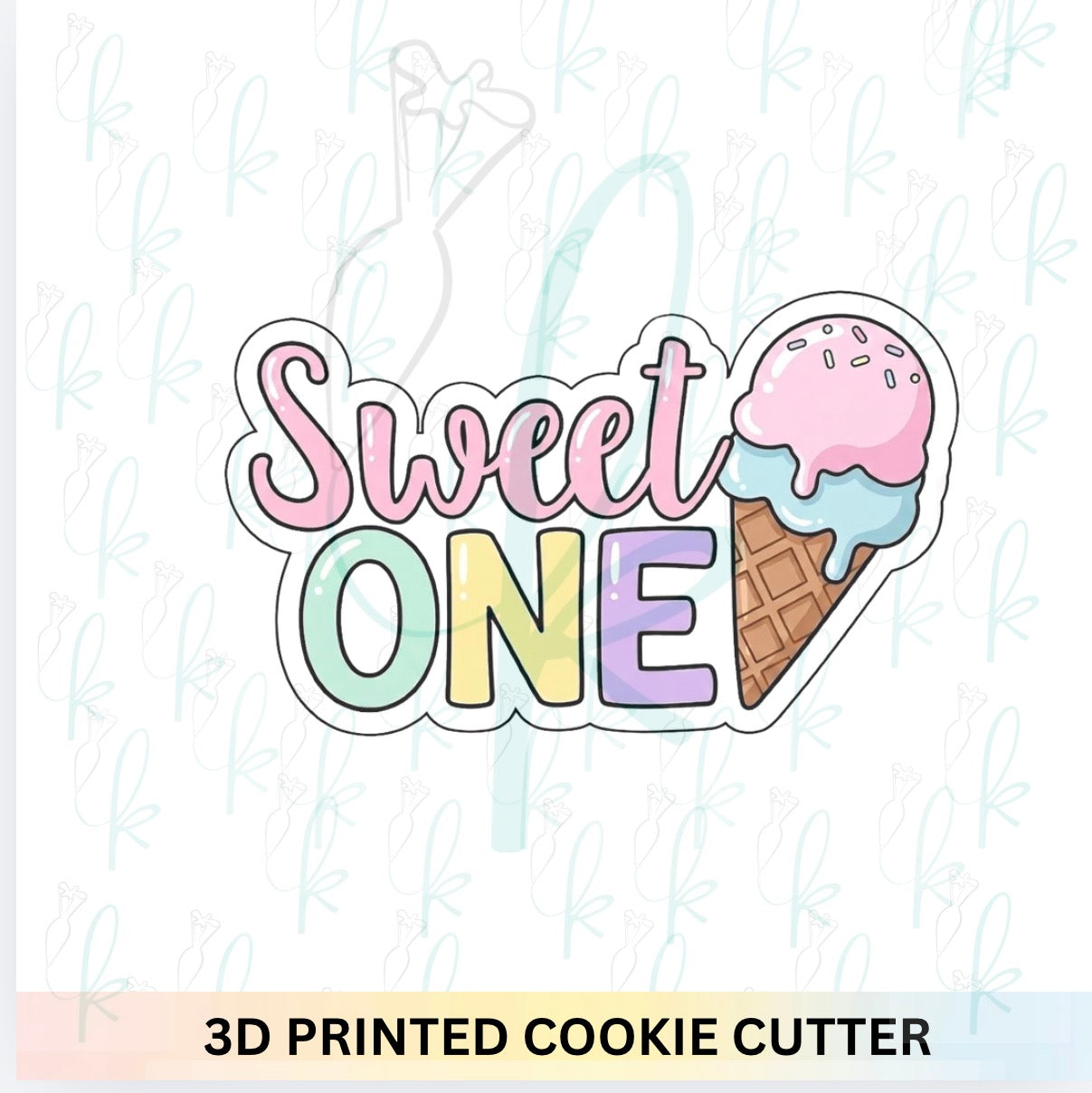 Ice Cream Sweet One Plaque Cookie Cutter